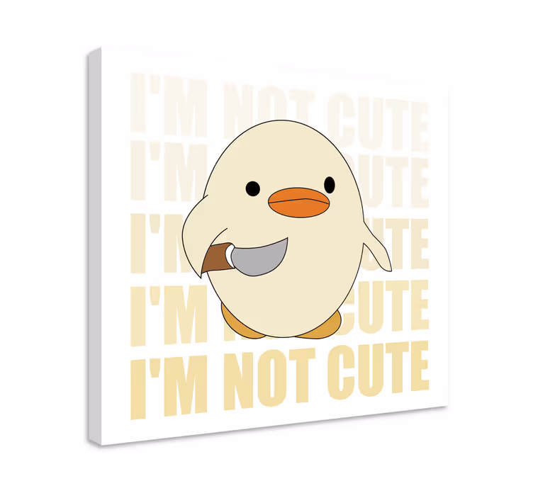 Kissa canvas söpö ankka hahmo - Tenstickers