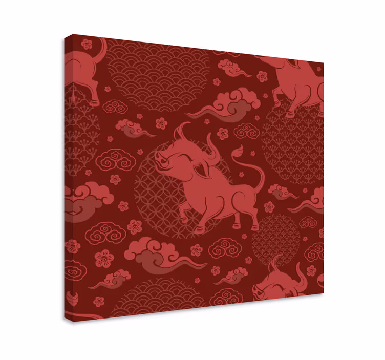 Kiinalaistyylinen vintage -kuvio vintage canvas - Tenstickers