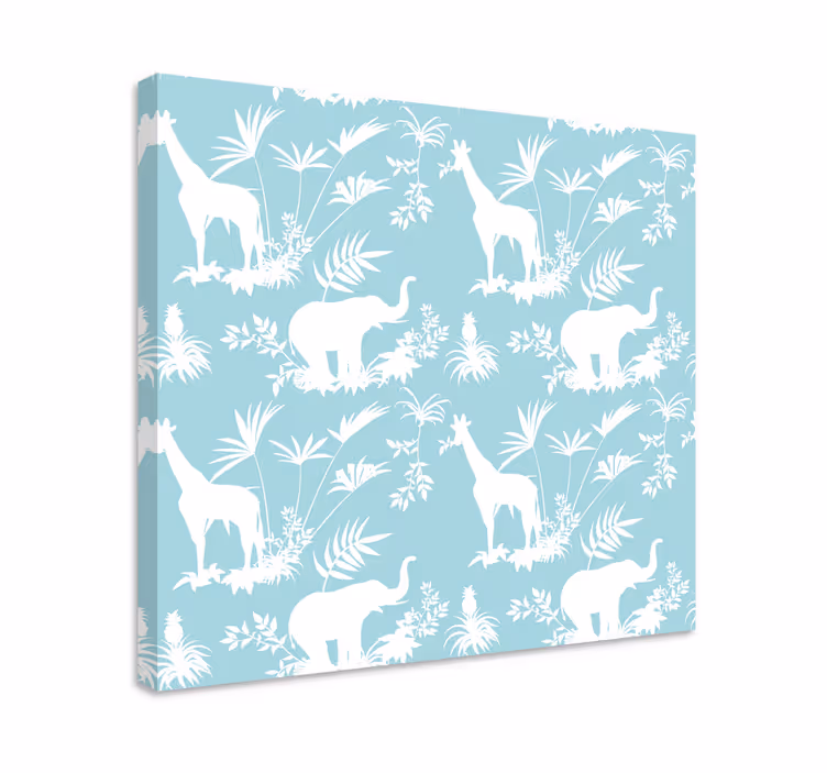 Norsu ja kirahvi canvas taulu - Tenstickers
