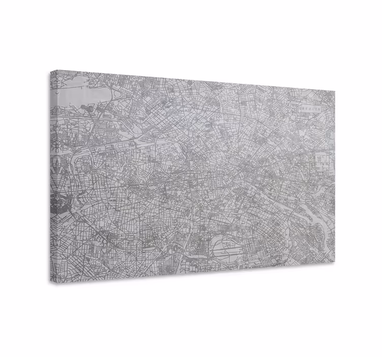 Kaupungin kartta berliini kaupunki canvas - Tenstickers