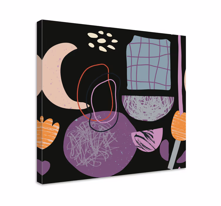 Abstraktit kasviominaisuudet koriste canvas taulu - Tenstickers