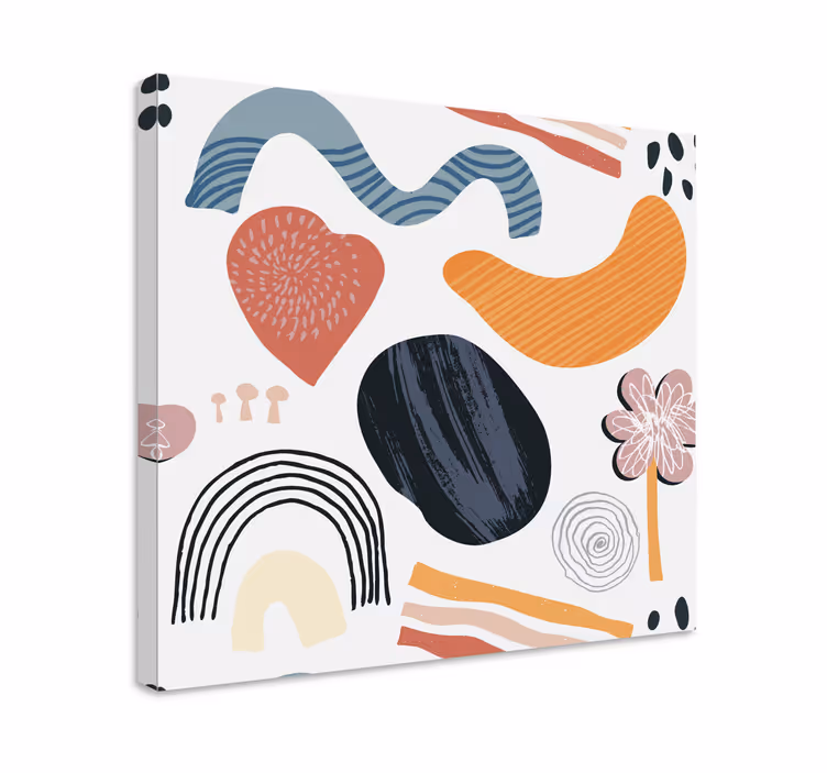 Värikkäät luonnonmuodot abstrakti canvas taulu - Tenstickers