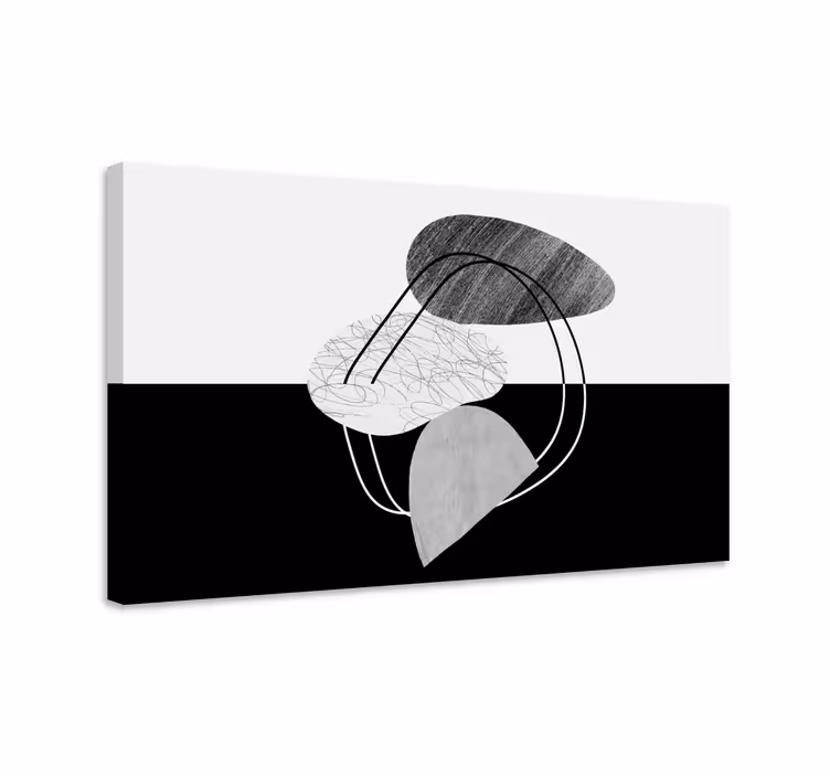 Geometriset muodot yhdistyvät abstrakti canvas taulu - Tenstickers