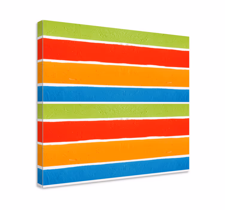 Buddha canvas taulu moniväriset raidat - Tenstickers