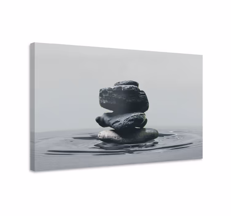 Tasapainoiset kivipinot zen canvas taulu - Tenstickers