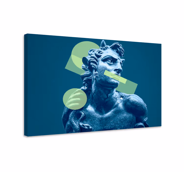 Patsas geometrisilla muodoilla taide canvas taulu - Tenstickers