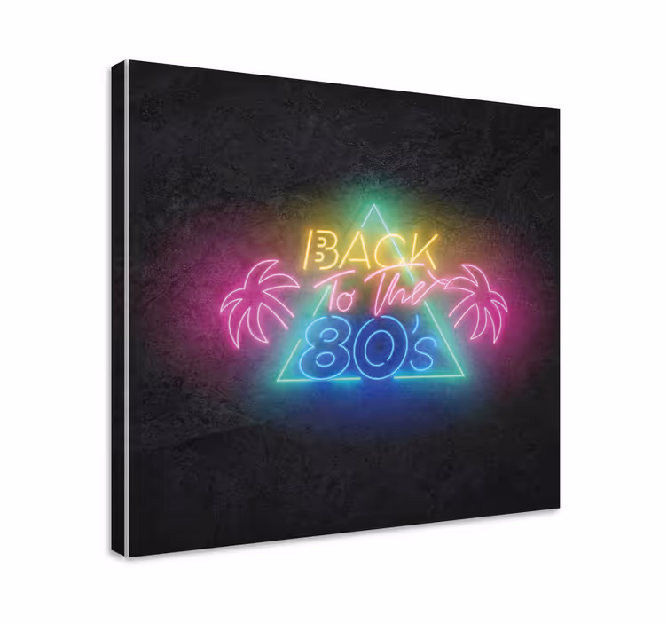 Neon retro lause canvas taulu sanonnat - Tenstickers