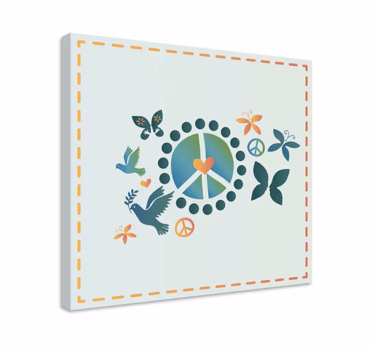 Rauhan symboli canvas taulu sanonnat - Tenstickers
