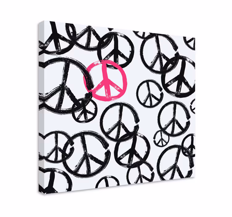 Rauhan symbolien kuvio canvas taulu - Tenstickers