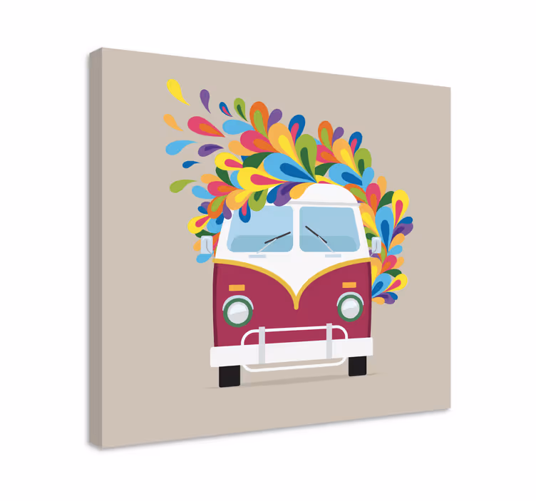 Retroajoneuvojen roiskeet videopeli canvas taulu - Tenstickers
