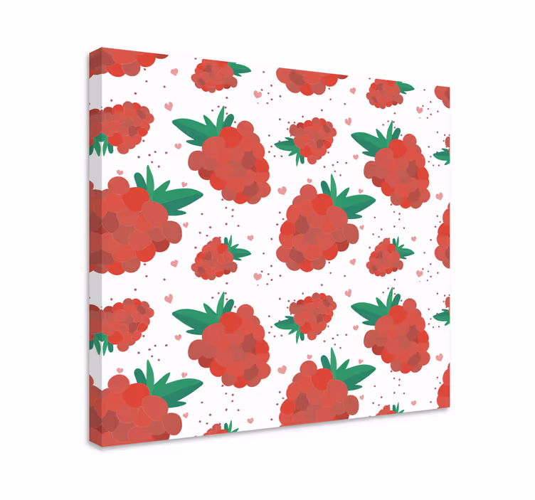 Vadelmaherkku hedelmä canvas taulu - Tenstickers