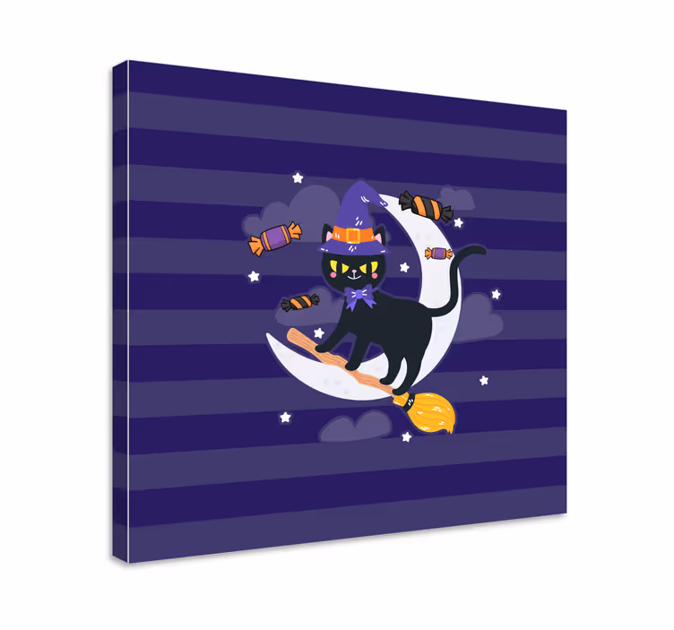 Kissa canvas musta kissa noita - Tenstickers