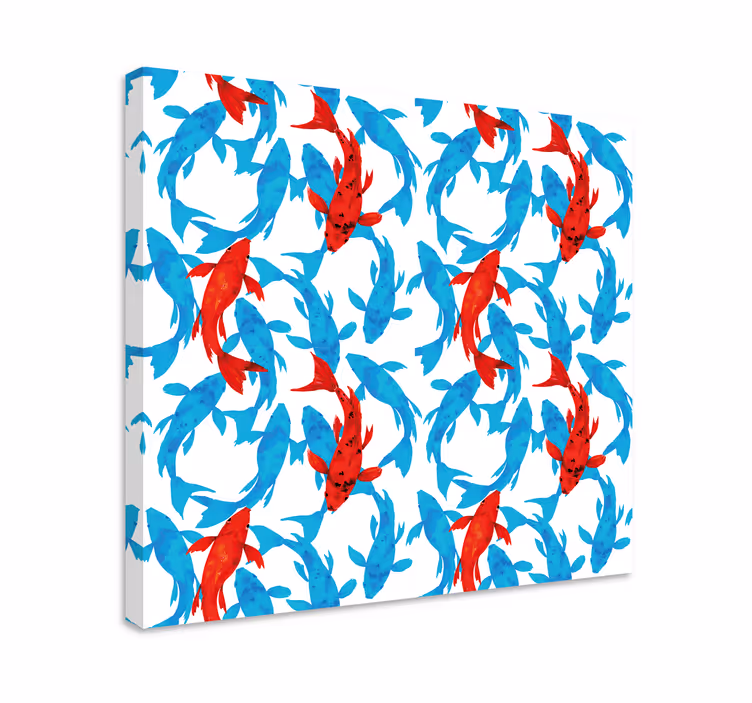Moderni canvas taulu värikkäillä kaloilla - Tenstickers