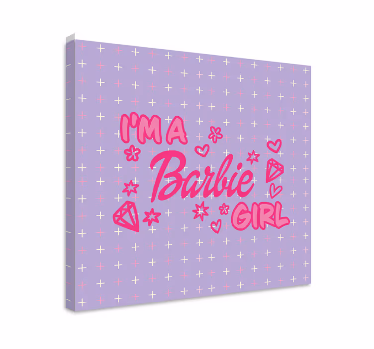Barbie tyttö lainaus nuorten canvas taulu - Tenstickers