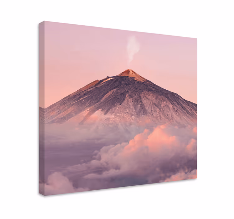 Tulivuoren huippu esteettinen valokuvaus canvas taulu maisema - Tenstickers