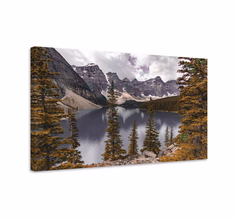 Majesteettinen vuoristojärvi canvas taulu - Tenstickers