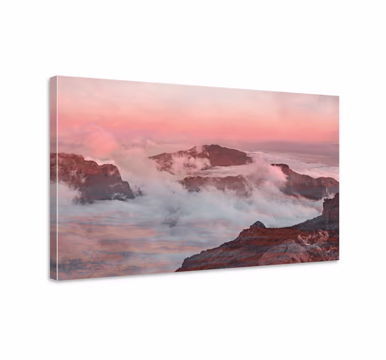 Auringonlaskun esteettiset värit canvas taulu maisema - Tenstickers