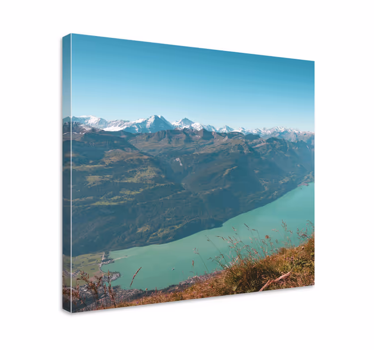 Vuoristomaisema esteettinen valokuvaus canvas taulu maisema - Tenstickers