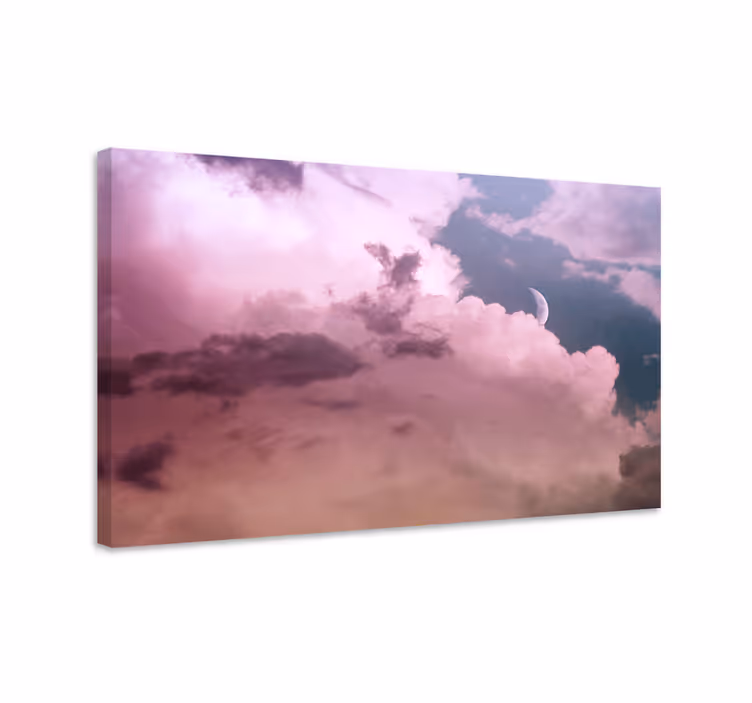 Unelmallinen pilvinen yömaisema canvas taulu - Tenstickers