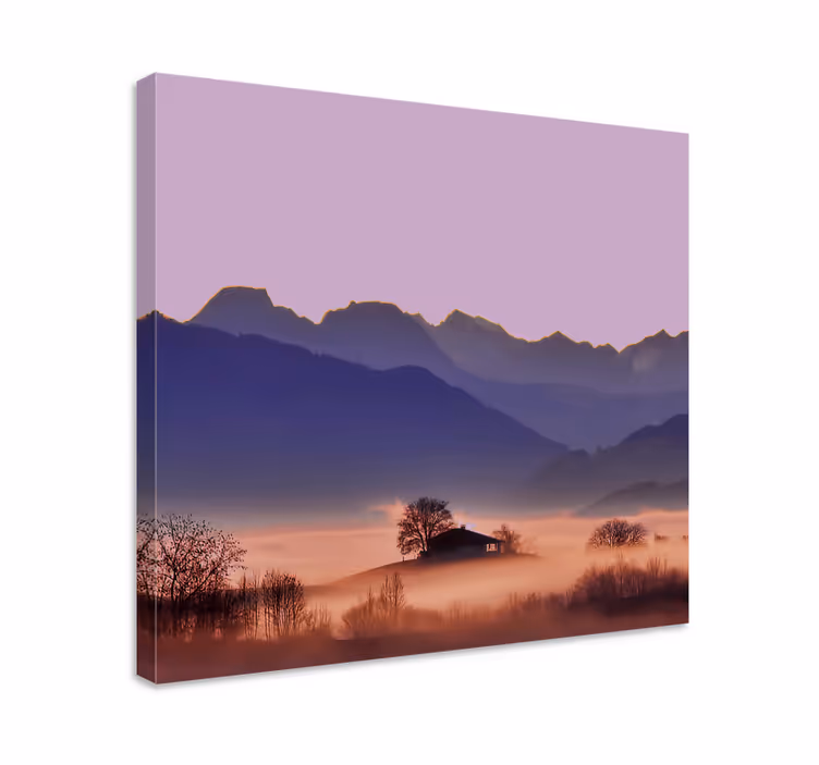 Sumu maisema esteettiset värit canvas taulu maisema - Tenstickers