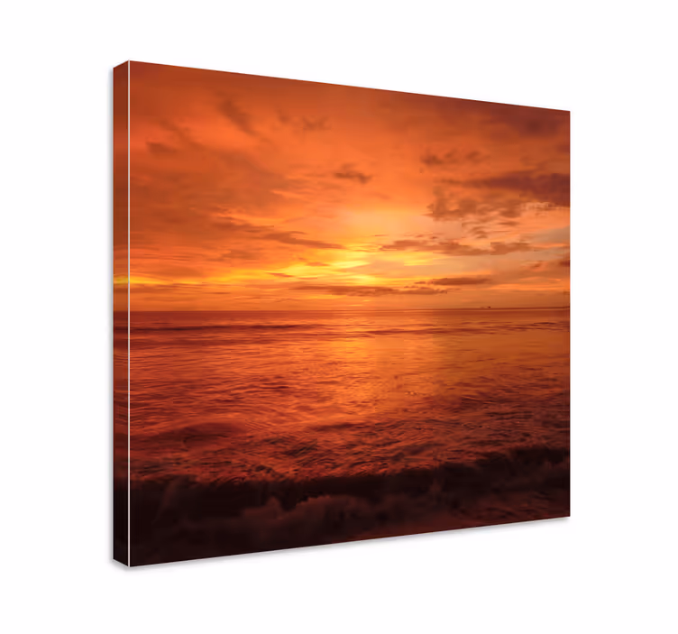 Auringonlasku valtameren yli maisema canvas taulu - Tenstickers