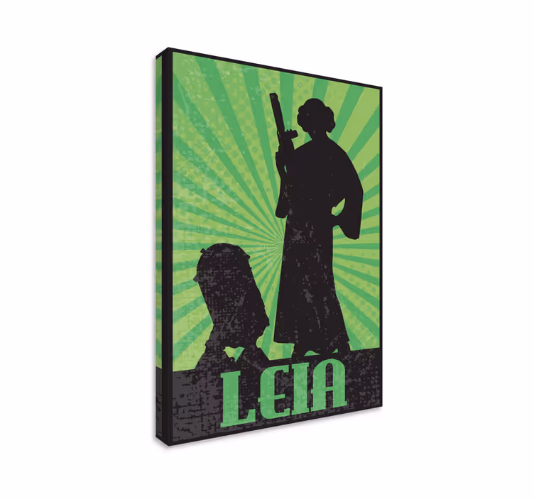 Leia aseineen canvas taulu - Tenstickers