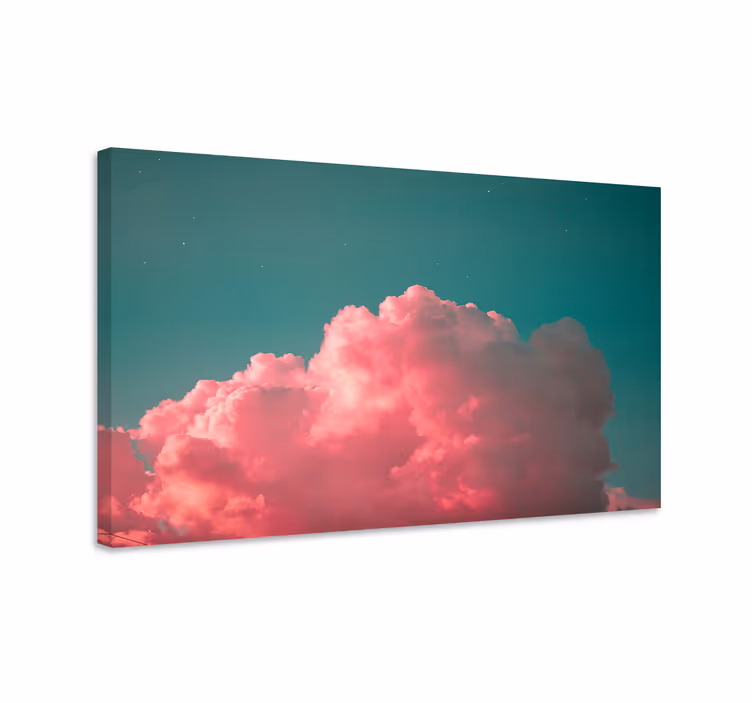 Vaaleanpunaisen pilven muodostuminen maisema canvas taulu - Tenstickers