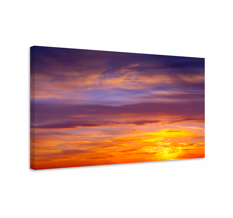 Majesteettinen auringonlasku maisema canvas taulu - Tenstickers