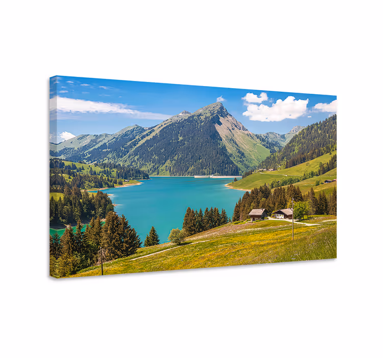 Vuori ja puut canvas taulu maisema - Tenstickers
