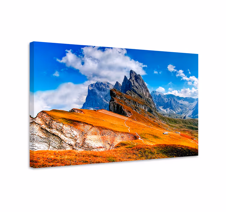 Majesteettinen vuorijono maisema canvas taulu - Tenstickers