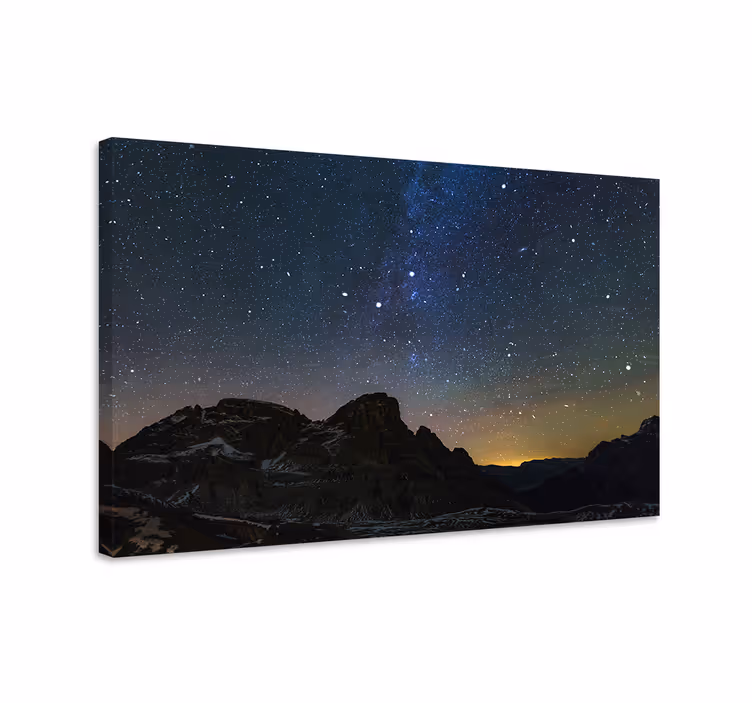 Vuoristoyön taivas canvas taulu - Tenstickers