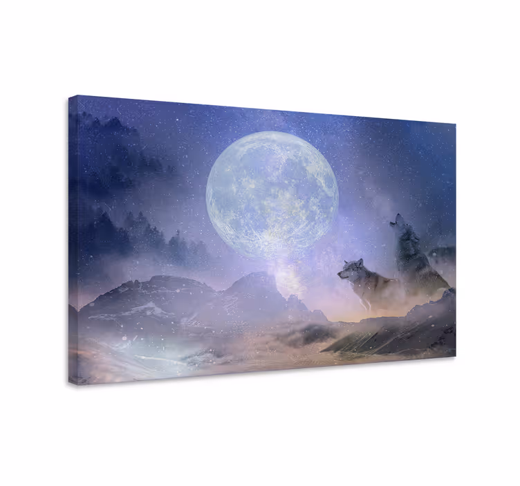 Susipari etsii avaruutta moderni canvas - Tenstickers