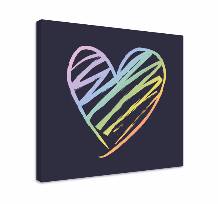 Sydänpiirros canvas taulu sanonnat - Tenstickers