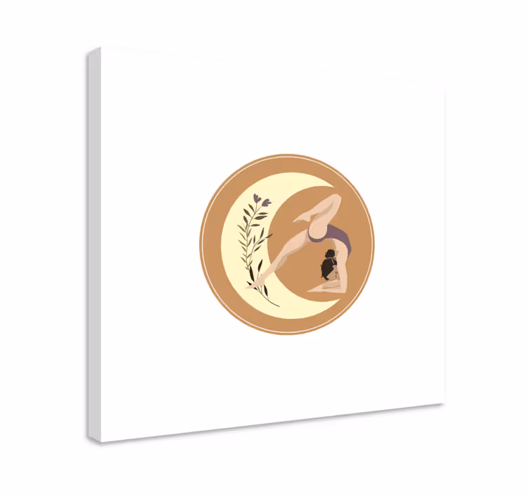 Joogan rauhoittava asento lasten canvas taulu - Tenstickers