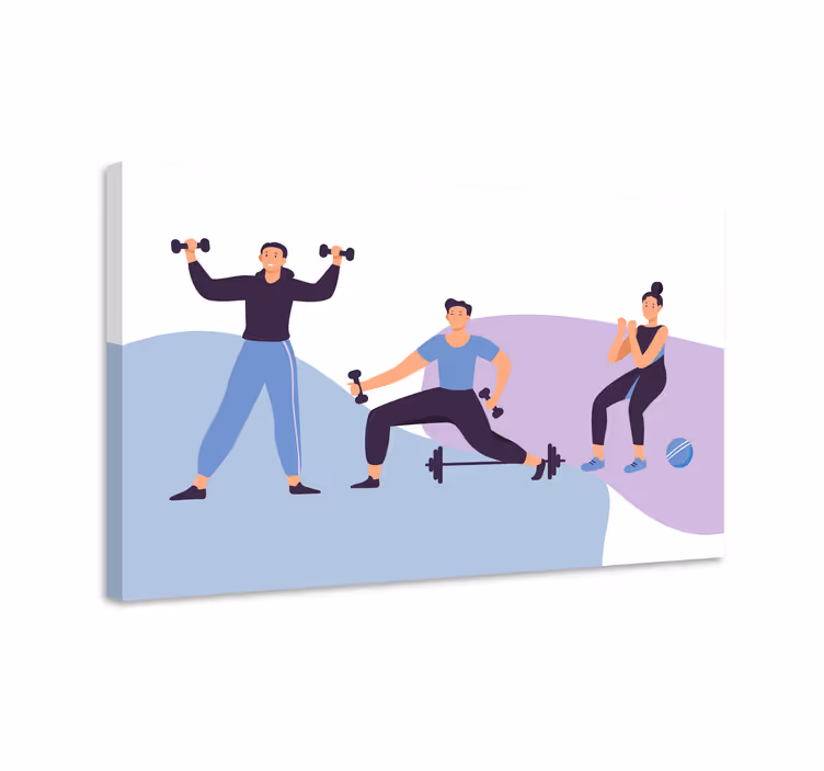 Urheilun intohimoisten treeni canvas taulu - Tenstickers