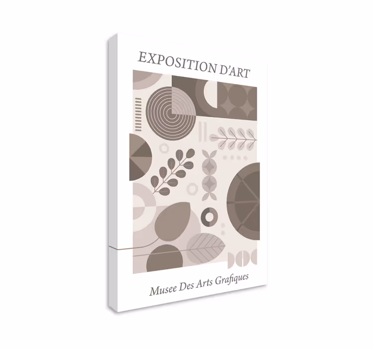 Näyttely d'art graphique vintage canvas - Tenstickers