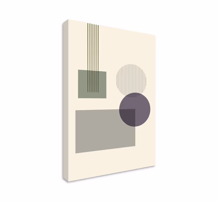 Geometriset muotojen asetelmat canvas-taulu - Tenstickers