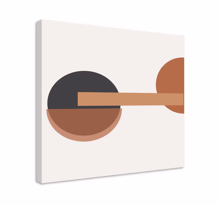 Abstrakti pyöreä tasapaino geometrinen canvas taulu - Tenstickers