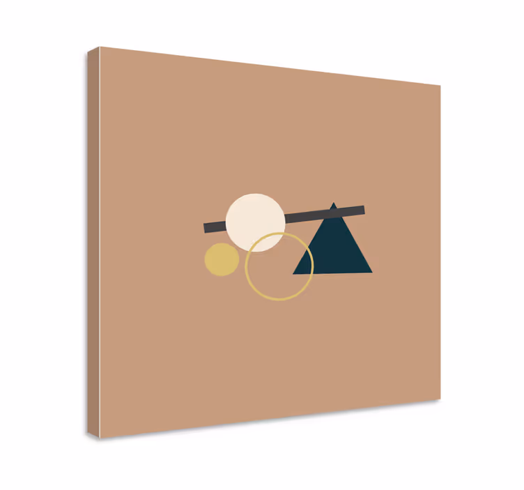 Tasapainoiset geometriset elementit canvas-tauluna - Tenstickers