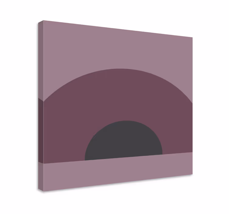 Tummat geometriset kaaret moderni canvas - Tenstickers