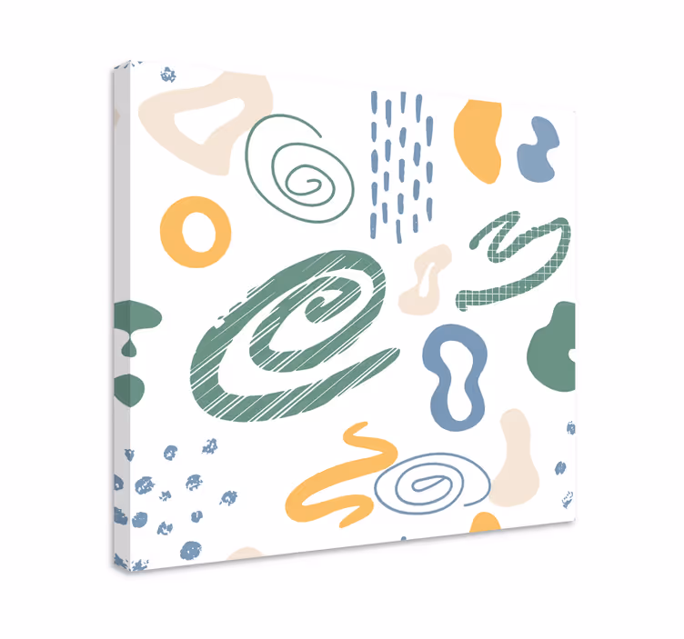 Abstrakti canvas taulu dynaamiset pyörivät muodot - Tenstickers