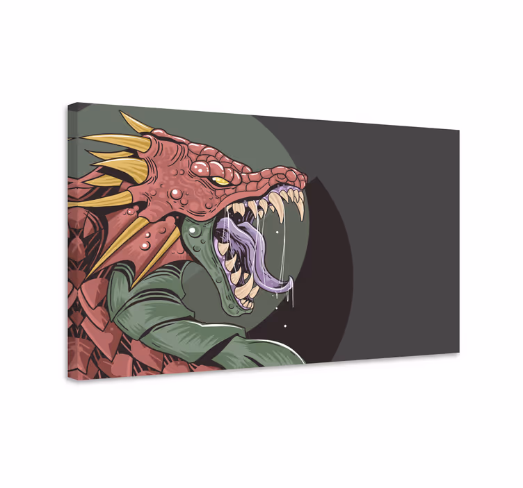 Pelottava lohikäärme canvas taulu - Tenstickers