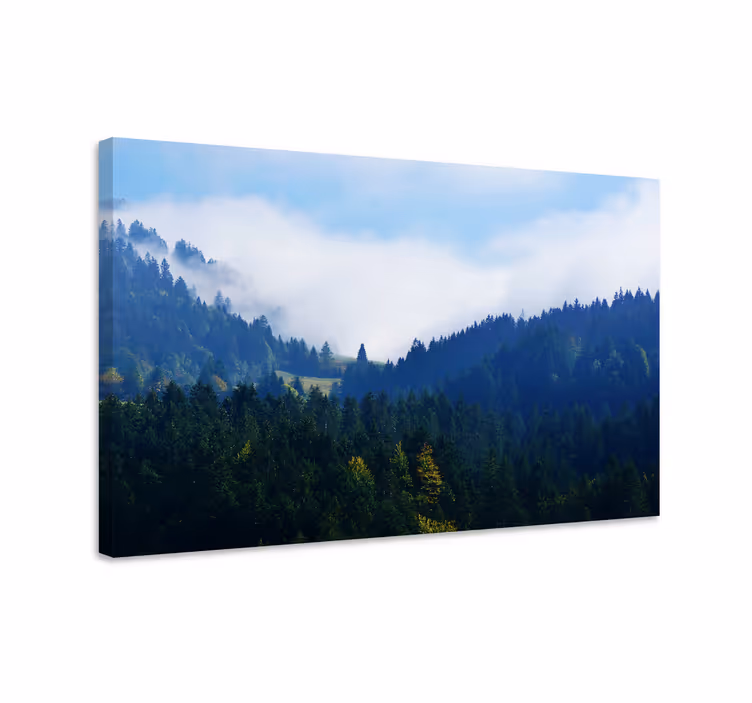 Koiramainen metsämaisema puu canvas - Tenstickers