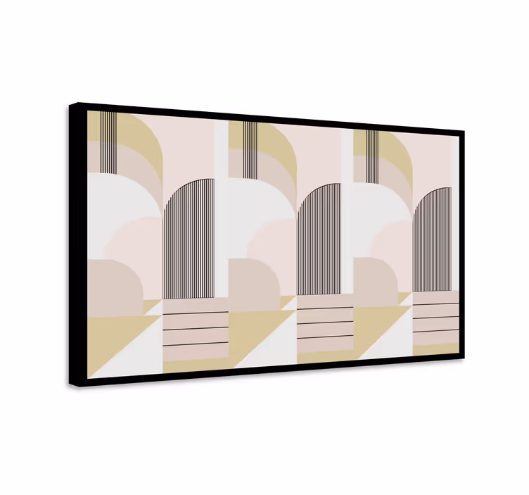 Pastellivärit geometriset Canvas eteiseen - Tenstickers