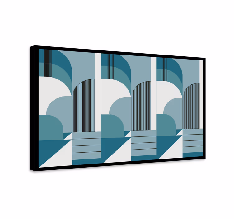 Moderni canvas taulu geometriset arkkitehtoniset muodot - Tenstickers