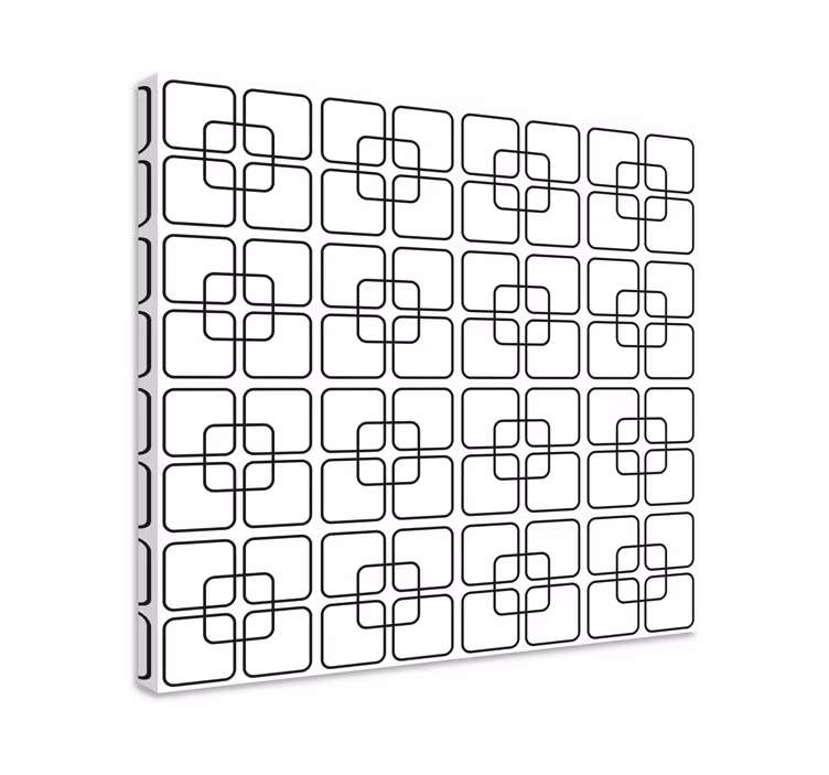 Geometrinen canvas taulu monimutkaisella neliökuviolla - Tenstickers