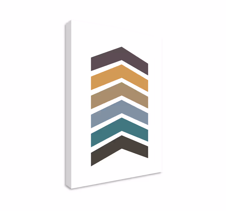 Chevron kuviointi geometrinen canvas taulu - Tenstickers