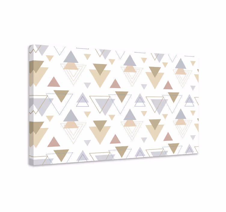 Geometriset kolmio-kuviot canvas-taulussa - Tenstickers