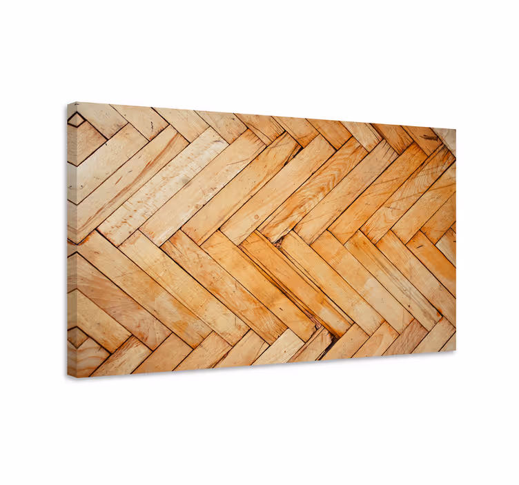 Herringbone puukuvio koriste canvas taulu - Tenstickers