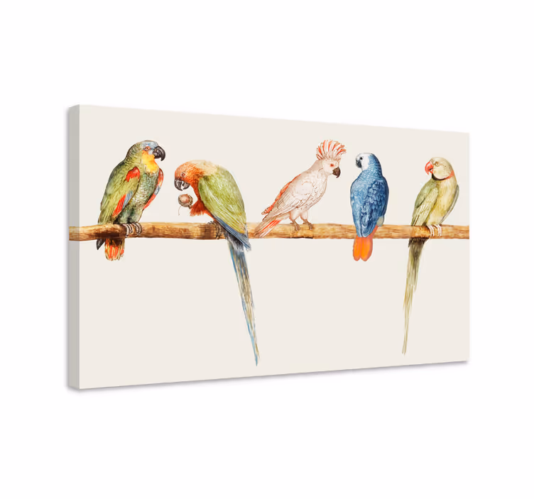Rakasta lintuja puussa puu canvas - Tenstickers